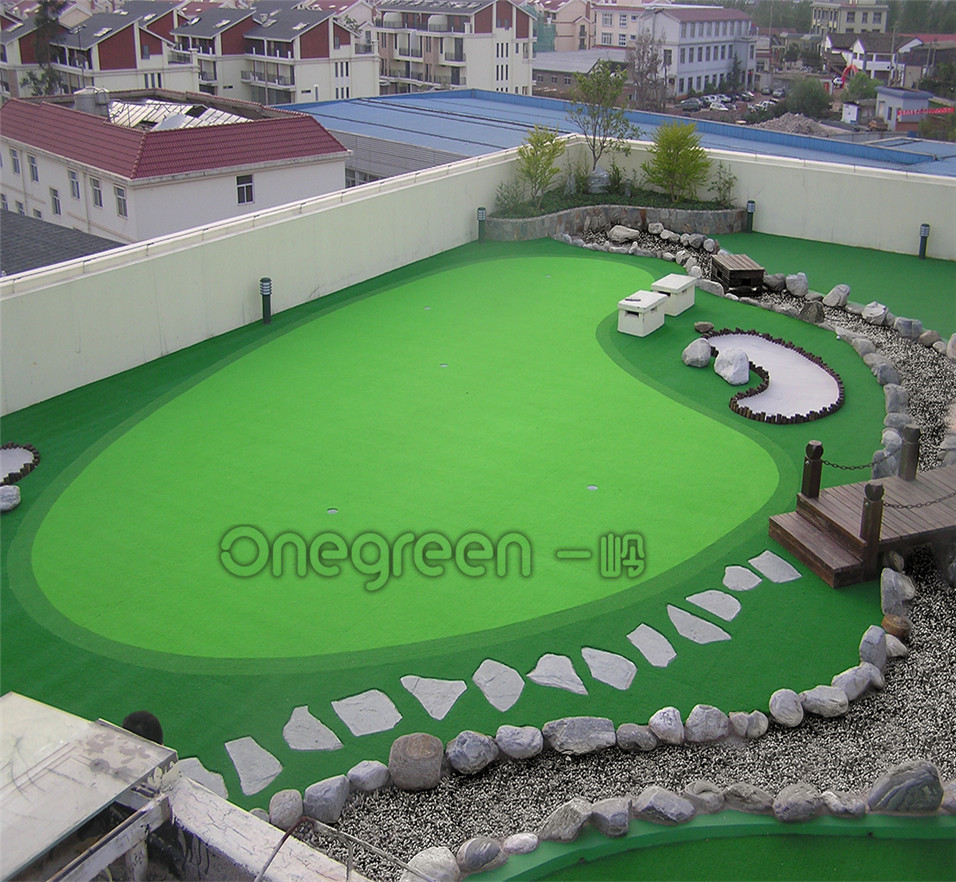 The Golf Green on the Roof of Wanlong Building in Kunming, Yunnan Province